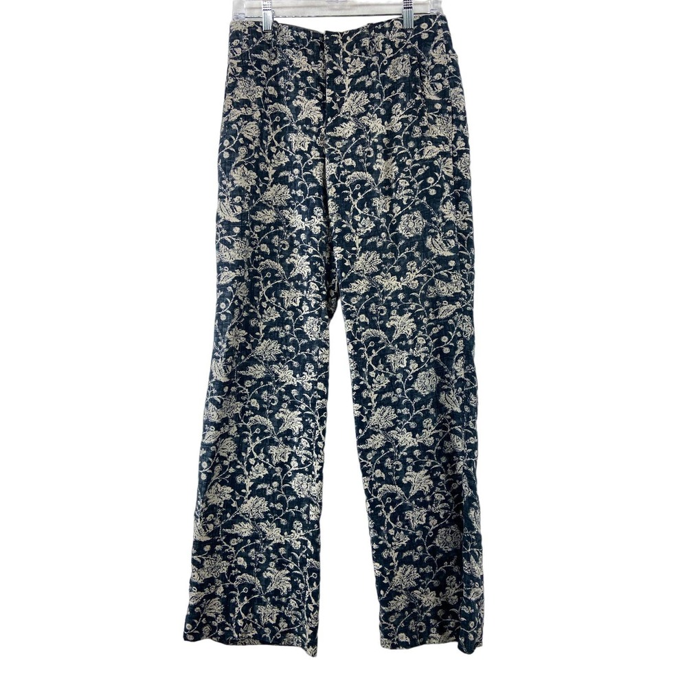 Peruvian Connection Blue Print‎ Pants Sz 2